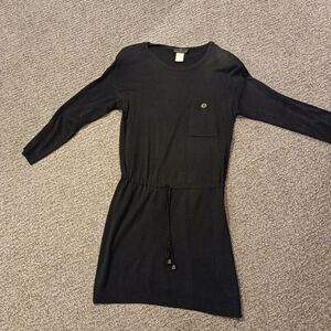 Carole Little Black Knitwear Dress Vintage 80s